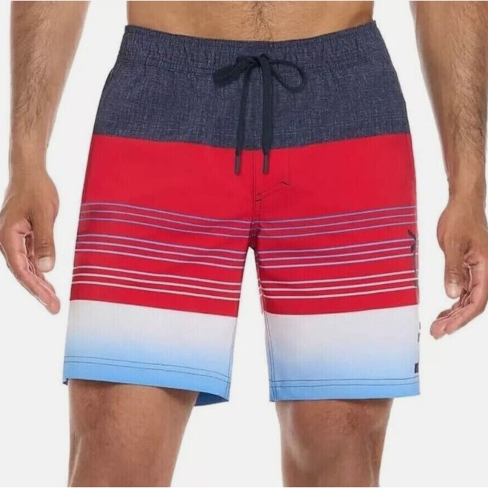 Hurley Men's Red and Blue Board Shorts